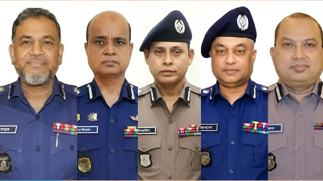 অতিরিক্ত আইজিপি হলেন পাঁচ কর্মকর্তা