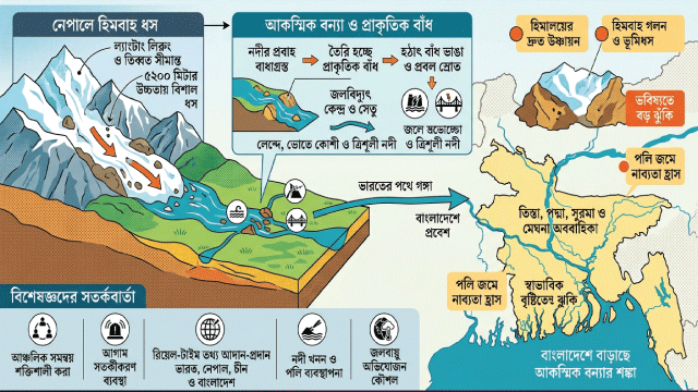 নেপালে হিমবাহ ধস, বাংলাদেশে বাড়ছে আকস্মিক বন্যার শঙ্কা: বিশেষজ্ঞদের সতর্কবার্তা
