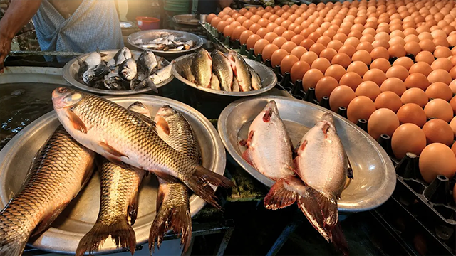 অস্থির ডিম ও মাছের বাজার: ইলিশ ছোঁয়া দায়